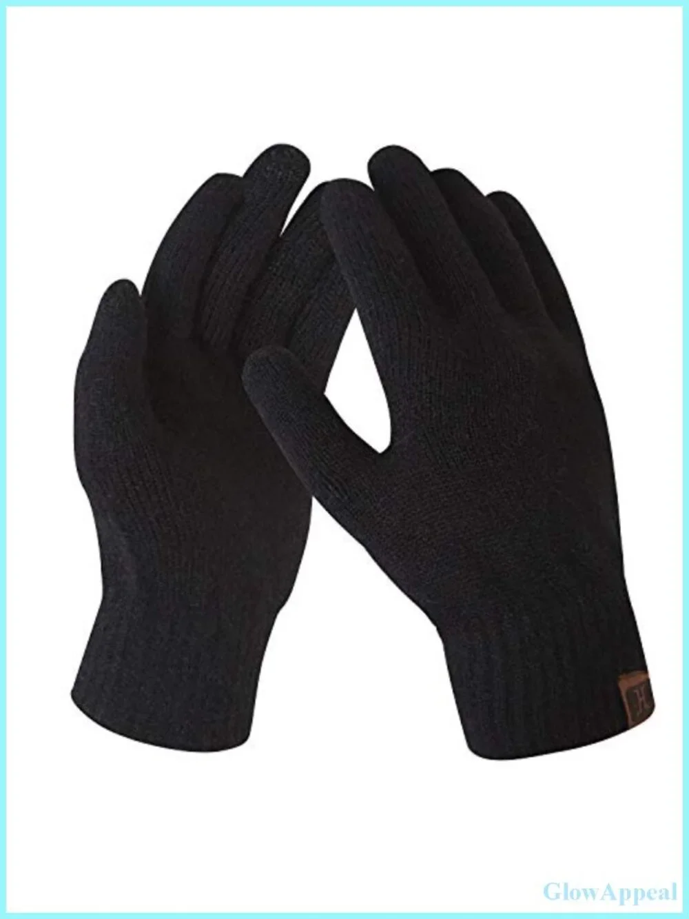 Women's Touchscreen Wool Knit Gloves with Fleece Lining, Windproof Cuffs, Warm